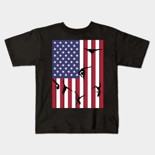 Murica Pole Athletes Kids T-Shirt